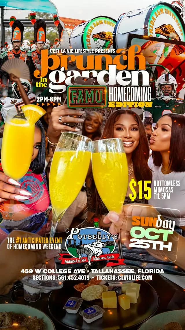 HOMECOMING BRUNCH IN THE GARDEN flyer