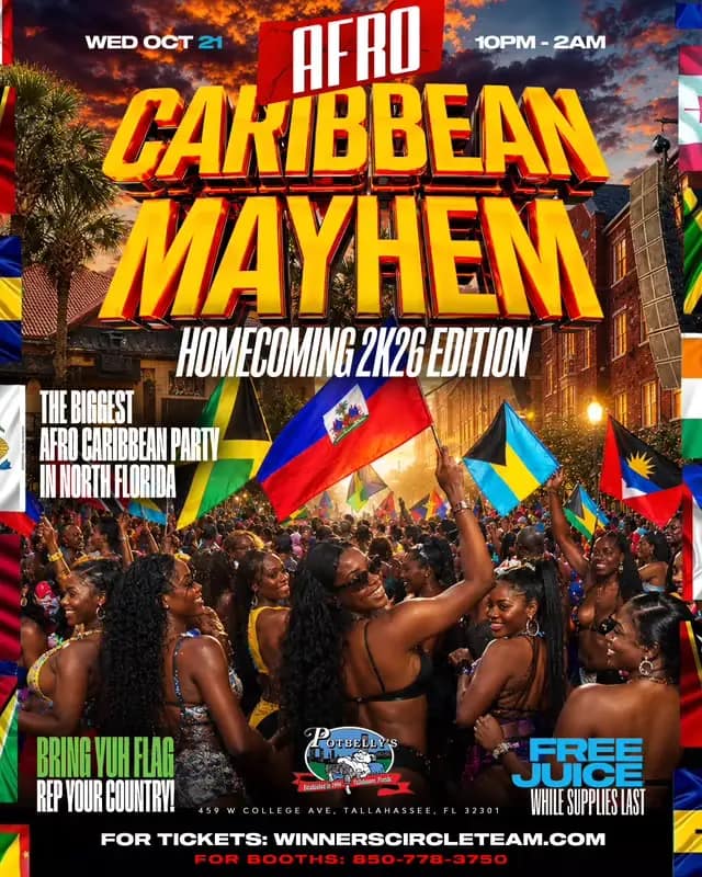 AFRO-CARRIBEAN MAYHEM | HOMECOMING EDITION flyer